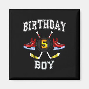 5th Birthday Boy - Ice Hockey 5 years old kid Magnet