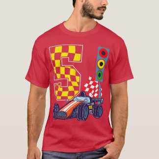 5th Birthday Boy Race Traffic Lights Racer 5 Years T-Shirt