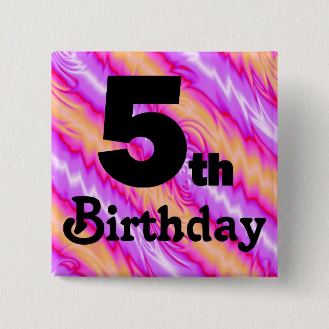5th Birthday Button (Front)
