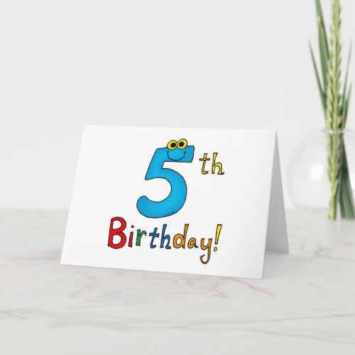 5th Birthday Card