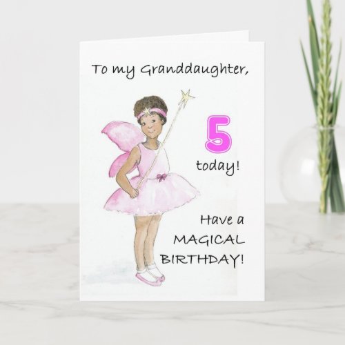 5th Birthday Card for the Granddaughter