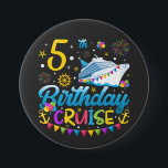 5th Birthday Cruise B-Day Party Round Button<br><div class="desc">5th Birthday Cruise B-Day Party Funny design Gift Round Button Classic Collection.</div>