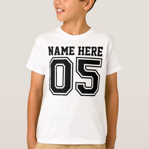 5th Birthday Customizable Kids Name T_Shirt