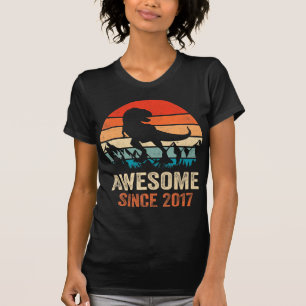 5th Birthday Dinosaur 5 Year Old Boy Kids Awesome  T-Shirt