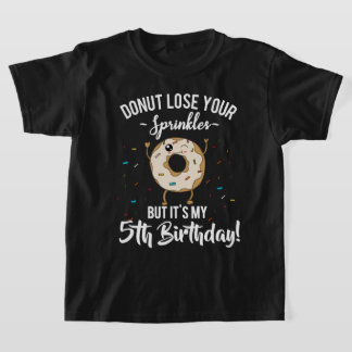 5th Birthday Donut for Five Year Old Boys Funny T-Shirt