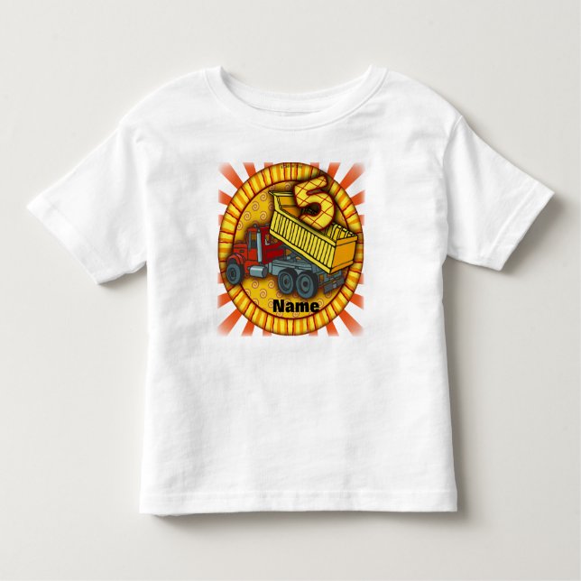 5th Birthday Dump Truck Birthday  t-shirts (Front)