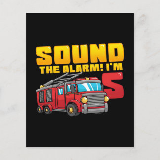 5th Birthday Firefighter | Lovely Design Flyer