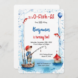 5th Birthday Fishing Invitation