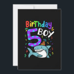 5th Birthday Five Years Old Shark Gift Save The Date<br><div class="desc">5th Birthday Five Years Old Shark Gift</div>