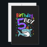 5th Birthday Five Years Old, Shark Gifts Save The Date<br><div class="desc">5th Birthday Five Years Old Shark Gift</div>
