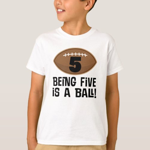 5th Birthday Football Party for Boy T_Shirt