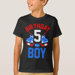 5th Birthday For Girls Boys 5 Yrs Old Ice Hockey T-Shirt