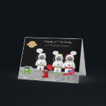 5th Birthday For Grandson Greeting Cards<br><div class="desc">Wish your grandson a Happy 5th Birthday with a card featuring three adorable raccoon astronauts who have just landed on the moon. Some elements by La galerie de Jackie/Scrappin Doodles/J. Rett Graphics</div>