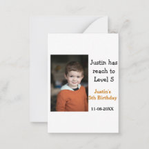 5th birthday game on boy photo name modern date