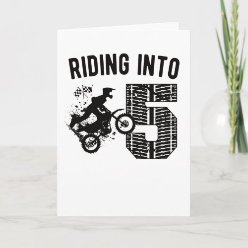 5th Birthday Gift Dirt Bike 5 Years Old Motocross Card