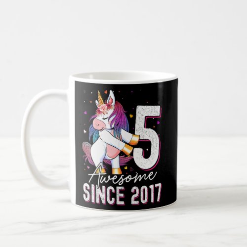 5th Birthday Girl Unicorn Party 5 Years Old Unicor Coffee Mug