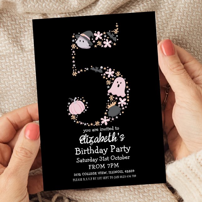 5th Birthday Halloween  Invitation (Creator Uploaded)