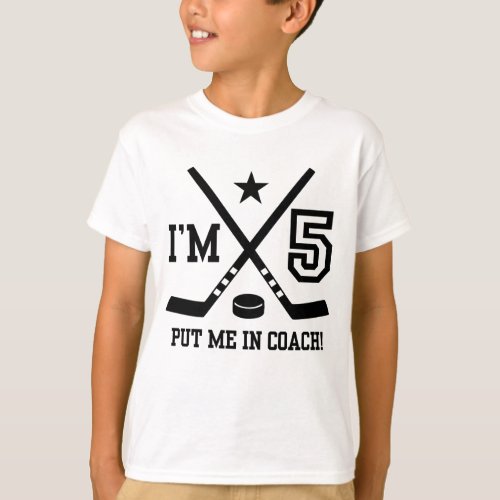 5th Birthday Hockey T_Shirt