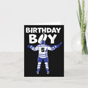 5th Birthday Ice Hockey Boy 5 Year Old Hockey Play Card