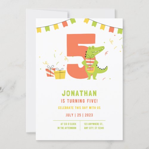 5th Birthday Invitation