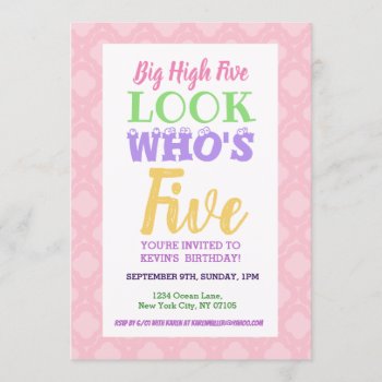 5th Birthday Invitation Quotes by MsRenny at Zazzle