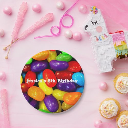 5th Birthday Jelly Beans Sweets Candy Boy Girl Paper Plates
