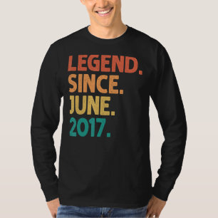 5th Birthday Legend Since June 2017 5 Years Old Vi T-Shirt