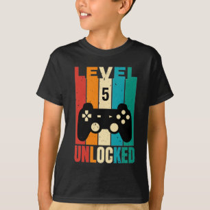 5th Birthday Level 5 Unlocked T-Shirt