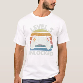 5th Birthday Level 5 Unlocked T-Shirt