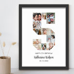 5th Birthday Number 5 Photo Collage Custom Picture Poster<br><div class="desc">Celebrate your little one's milestone 5th birthday with this personalized number 5 photo collage poster. This customizable gift is a perfect way to display precious memories from your kid's fifth year. The poster features a collage of photos capturing those special moments, and it can be customized with your child's name...</div>