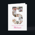 5th Birthday Number 5 Photo Collage Personalized Card<br><div class="desc">Celebrate your child's momentous 5th Birthday with this cute card. It's a personalized photo collage birthday card that allows you to create a truly unique and memorable design. This customizable template lets you insert your own cherished photos, capturing the precious moments of your children's year. This custom card is perfect...</div>