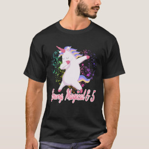 5Th Birthday Outfit, Dabbing Unicorn Young Magical T-Shirt