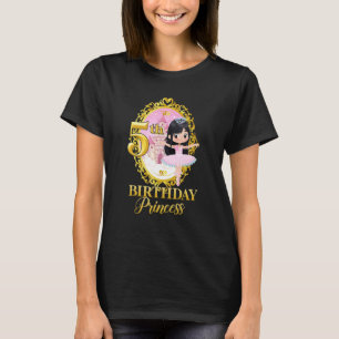 5th Birthday Party Ballerina Dancer Ballet Tutu Gi T-Shirt