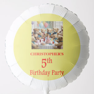 5th Birthday Party Teddy Bears Party Balloon
