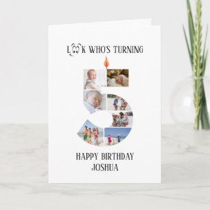 5th Birthday Photo Card