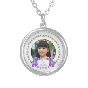 5th Birthday Princess, Custom Name Silver Plated Necklace