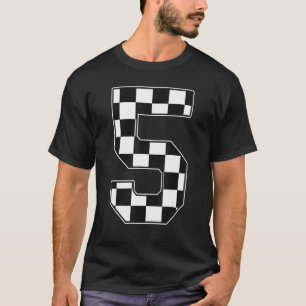 5th Birthday Race Car Turning 5 Five Racing Flag B T-Shirt