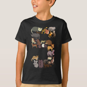 5th Birthday Safari Zoo Animals Figures 5 Year Old T-Shirt