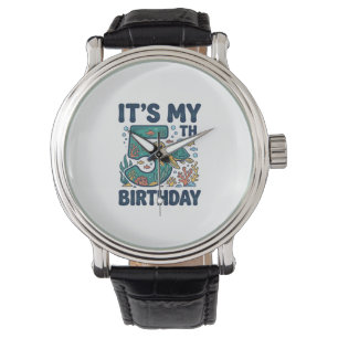 5th Birthday Sea Turtle Underwater Vector Design_1 Watch