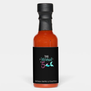 5th Birthday Shirt Mermaid Girl Party THIS MERMAID Hot Sauces