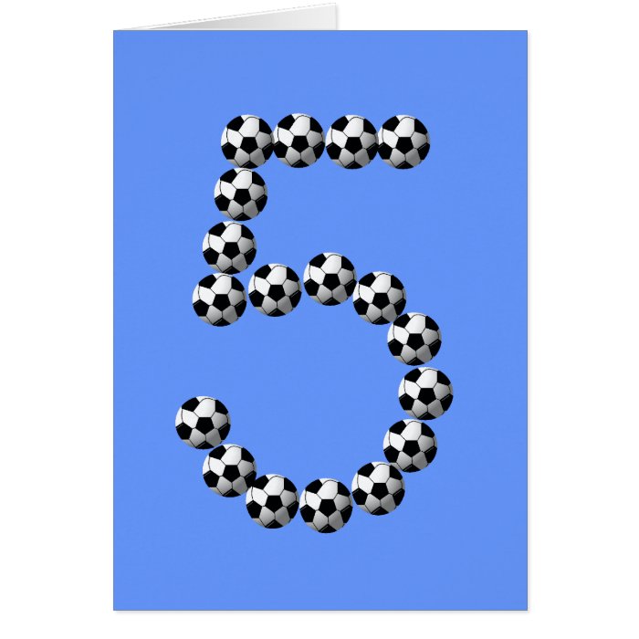 5th Birthday Soccer Age Card