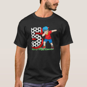 5th Birthday Soccer Themed Birthday Party 5 Years  T-Shirt