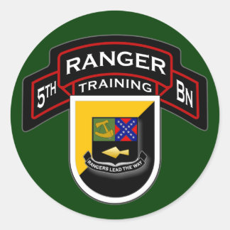 5th Bn Training, 75th Ranger Rgt - Airborne 1 Classic Round Sticker
