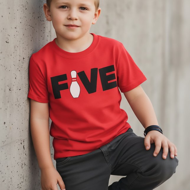 5th Bowling Birthday T-Shirt Kids Age Five (Creator Uploaded)