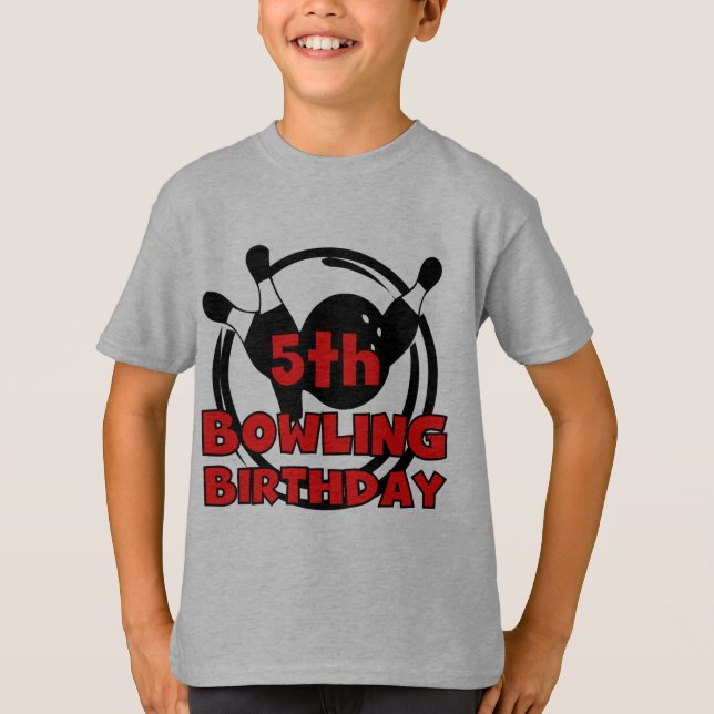 5th Bowling Birthday Tshirts and Gifts (Front)