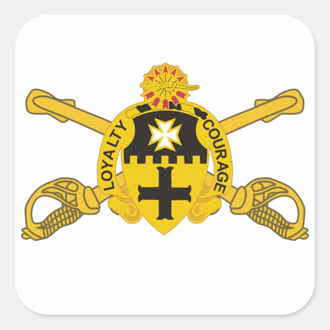 5TH CAVALRY REGIMENT DUI/CROSSED SABERS STICKERS (Front)