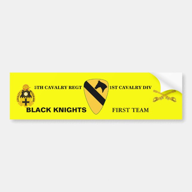 5TH CAVALRY REGT 1ST CAVALRY DIV BUMPER STICKER (Front)
