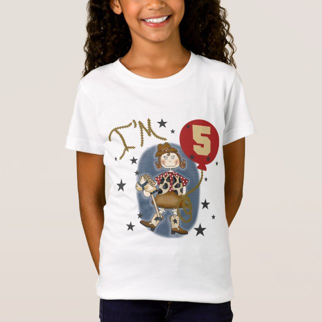 5th Cowgirl Birthday Tshirts and Gifts (Front)