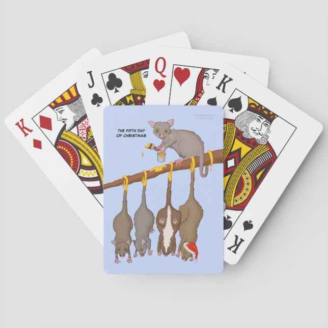 5th Day of Christmas (5 Gold Rings) Playing Cards (Back)