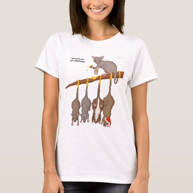 5th Day of Christmas (5 Golden Rings)  T Shirt (Front)
